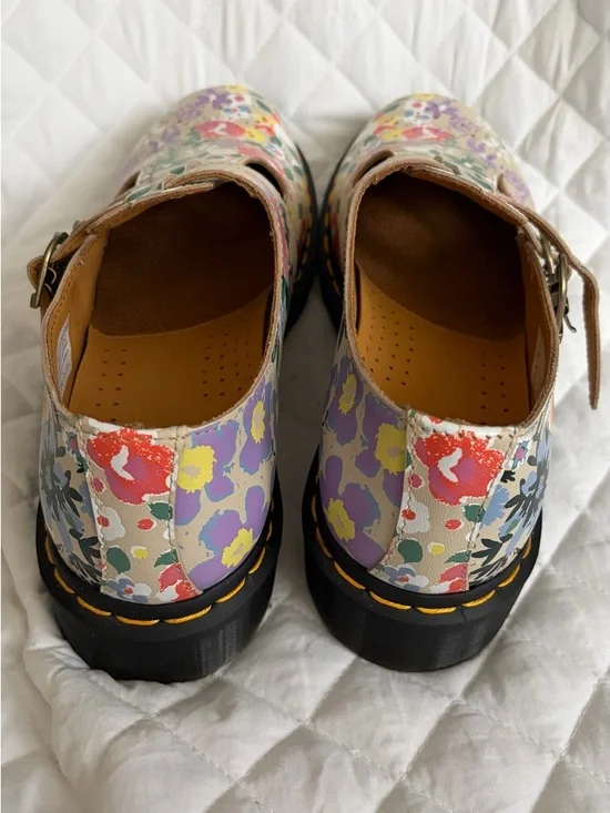 Dr. Martens Tan Leather Mary Jane Shoes - Picture 5 of 8